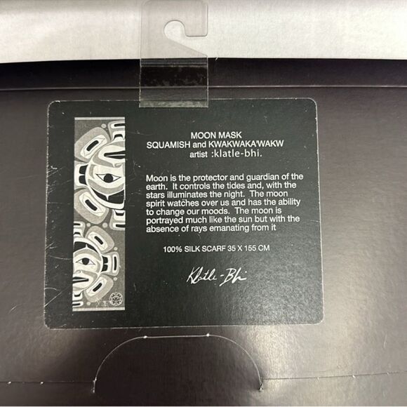 magenta moon mask silk teal blue luxury scarf wrap - Picture 11 of 16